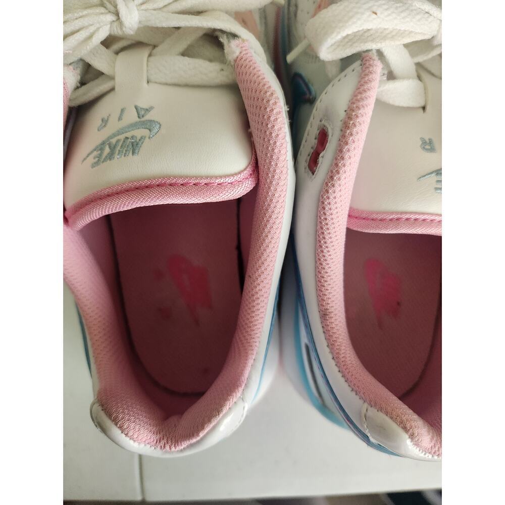 Nike Air max Girls 6Y/ Womens 7-7.5 pink/blue/silver athletic pics for condition - Picture 6 of 11
